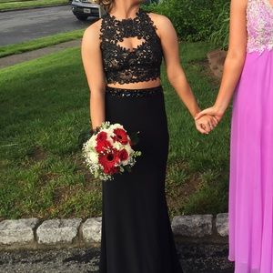 Black prom dress. Worn once. Size 2.